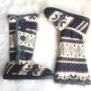❄️Muk Luks Tall Knit Slipper Boot Size 7❄️